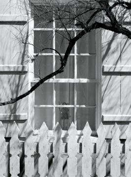 "San Raphael in the Window" From a historic American building  survey project of El Zaguan in Santa Fe, NM, 1990