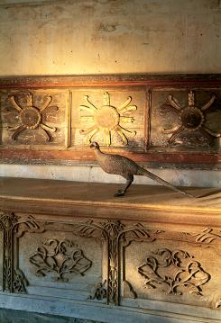 Detail of a chest and wooden bird, Hurd/Wyeth house, now owned and run as a b&b by their son Michael Hurd, 2002